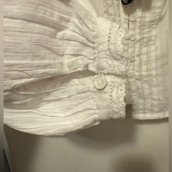 Free People Bow Babe Blouse NWOT - Picture 7 of 8